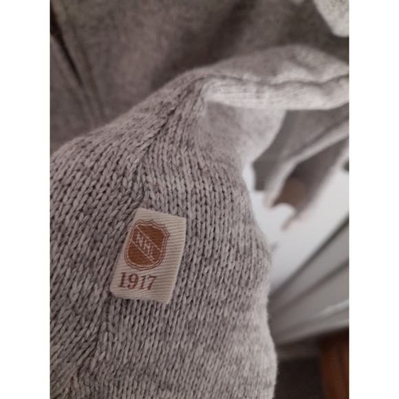 Women's CCM San Jose Sharks Gray Fleece Full Zip  Jacket Mock Neck Hockey NHL‎ L - Picture 6 of 9